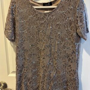 Elegant Lace Sequin Top